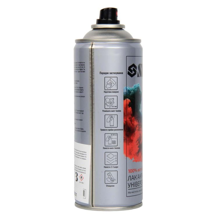 Лак аерозольний акриловий 400мл прозорий мат SIGMA (2737621) - 3