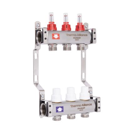 Колектор з витратомірами SD Plus 1&amp;quot; на 3 виходи нерж. - 2