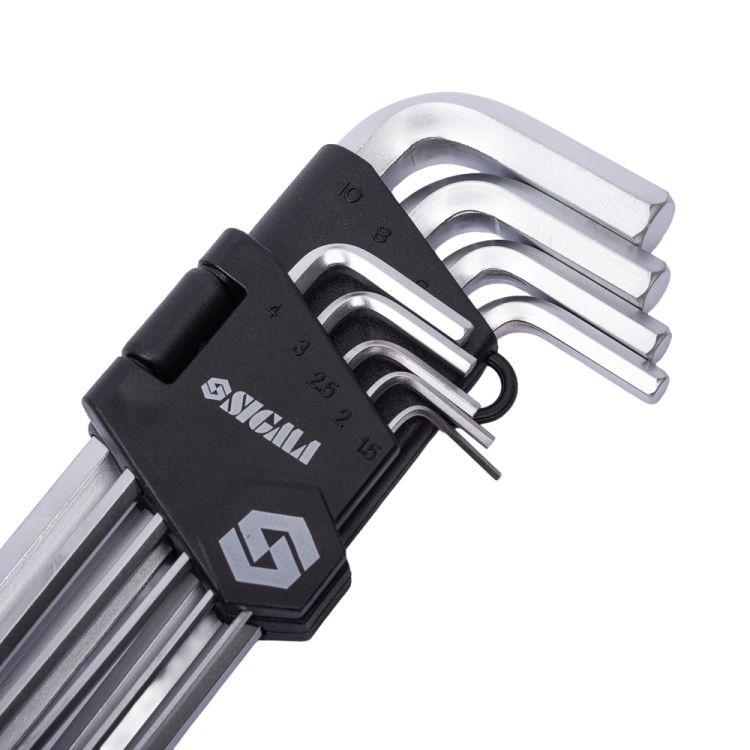 Ключі шестигранні 9шт 1,5-10мм CrV (середні) Sigma (4022021) - 2