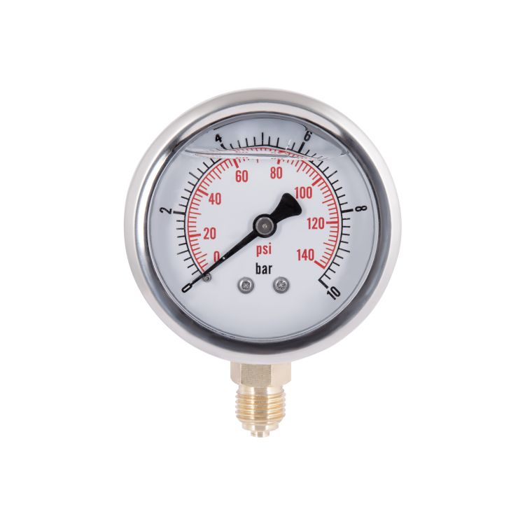 Манометр із гліцерином Thermo Alliancе Forte 10 бар, 1/4&amp;quot;З, нижнє підключення TAF170G10B - 1