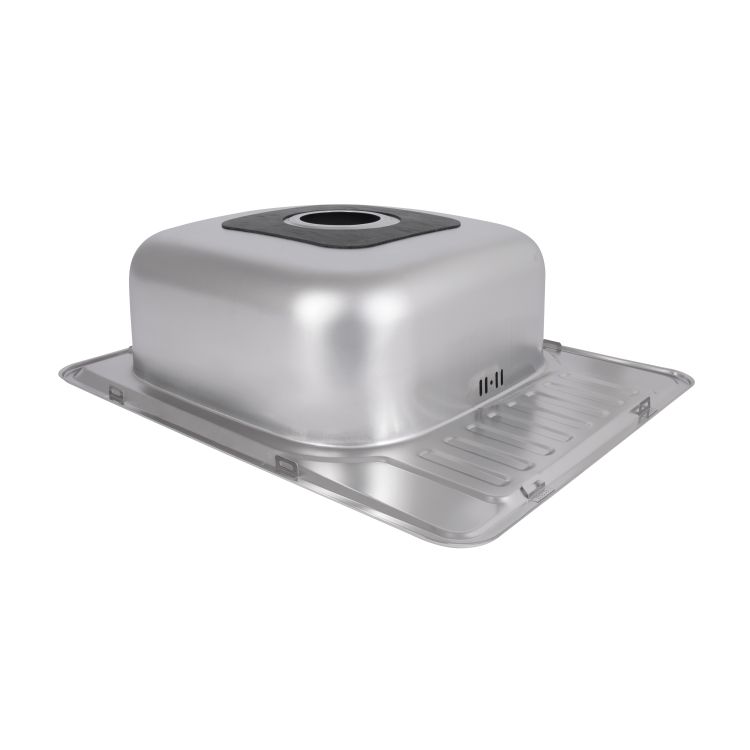 Кухонна мийка Brinex 5848 0,8 мм Satin (BRIN5848SAT08) - 5