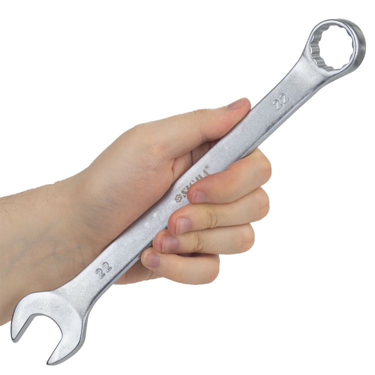Ключ рожково-накидной 22мм CrV satine Sigma (6021221) - 7