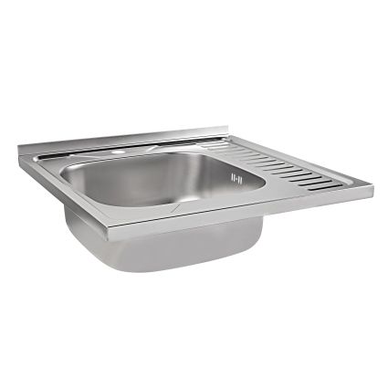 Кухонна мийка Brinex 6060-L 0,6 мм Satin (BRIN6060LSAT06) - 3