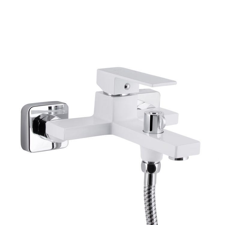 Змішувач для ванни Gemini (з душовим гарнітуром) QTGEM259CRW45683 Chrome/White Qtap - 3