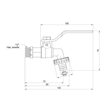 Кран поливальний Thermo Alliance Base 1/2&amp;quot; ЗР SV140W15 - 2