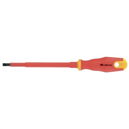 Отвертка диэлектрическая SL6,5*150mm, CrV, до 1000В, двухкомпонентная рукоятка//Сибртех 12935 - 1