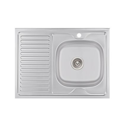 Кухонна мийка Brinex 6080-R 0,6 мм Satin (BRIN6080RSAT06) - 1