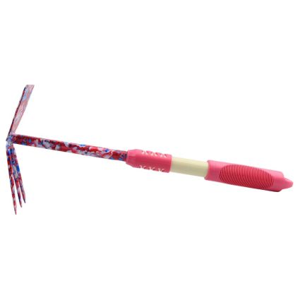 Мотика комбінована плоска + 3-х зубая (pink) (TPR) FLORA (5043184) - 3