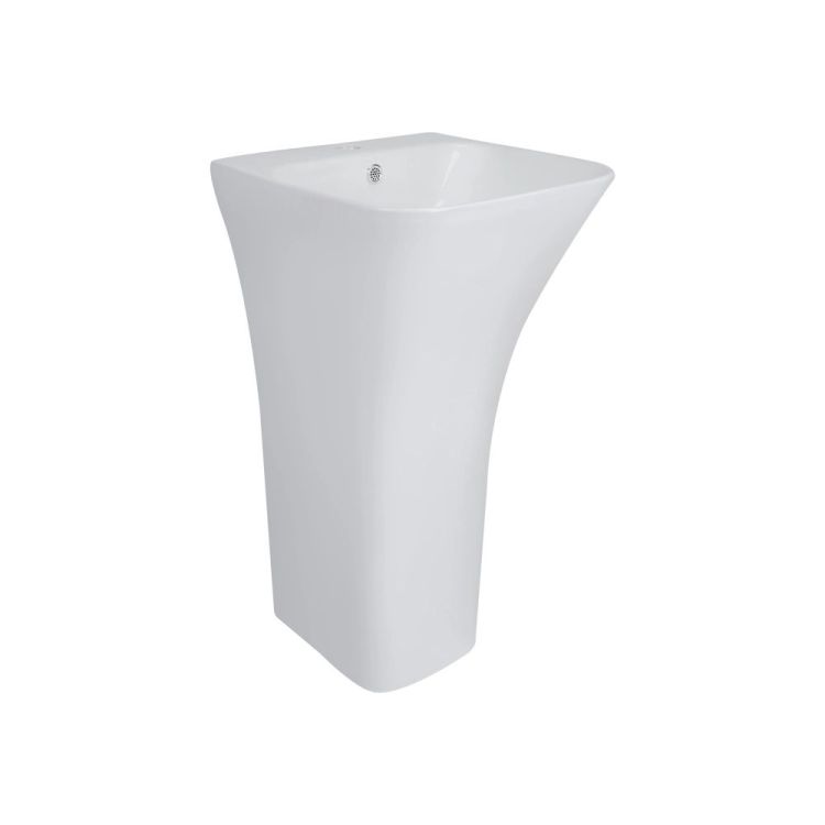 Комплект Qtap Crow: Раковина напольна моноблок 450x435x835 мм White + Донний клапан PU02O - 3