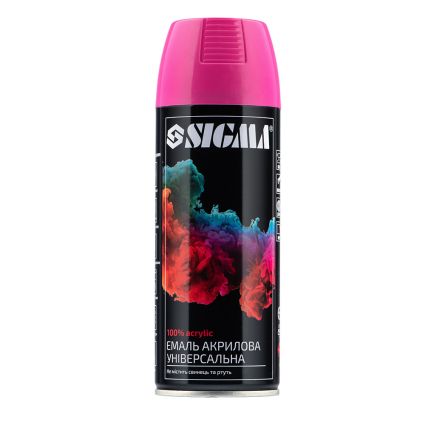 Эмаль аэрозольная акриловая 400мл RAL 4003 розовый глянец SIGMA (2736901) - 1