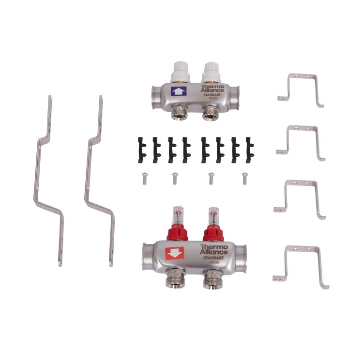 Коллектор с расходомерами SD Plus 1&amp;quot; на 2 выхода нерж. - 8