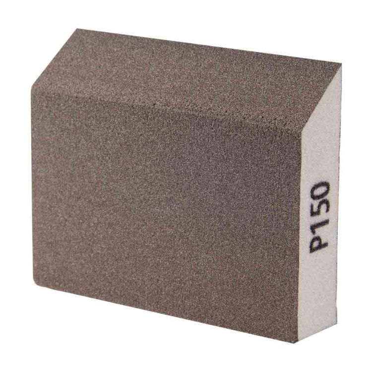 Губка шлифовальная четырехсторонняя угловая 110×90×25мм P150 Sigma (9130481) - 2