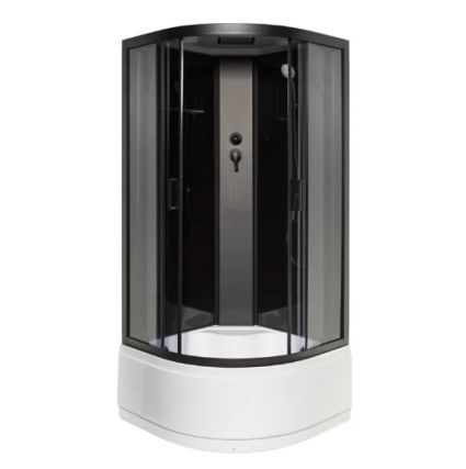 Гідробокс 90х90х215 Nero95 RC, скло чорн. + піддон глибок. Vivia - 1