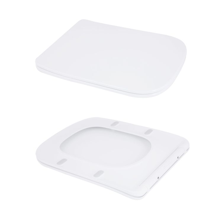 Унітаз підлоговий Aries Rimless гор. випуск, нижнє підведення, сидіння Slim Duroplast/ Soft-close/ Quick relase бачок 3 /7.15L 620x360x800 мм WHITE Qtap - 8