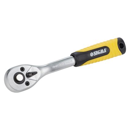 Ключ-трещотка с изогнутой ручкой 1/4&amp;quot; 150мм 72T CrV Sigma (6050071) - 3