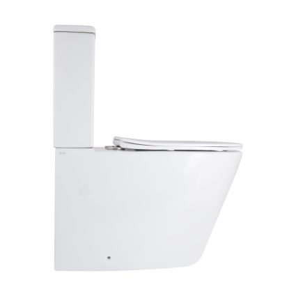 Унітаз підлоговий Qtap Vlasta Ultra Quiet безобідковий з сидінням Soft-close WHITE QT28228300W - 3