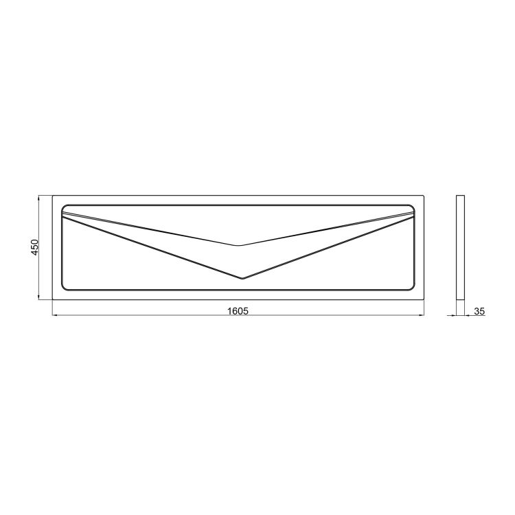 Панель для ванны фронтальная Lidz Panel R 160 - 2
