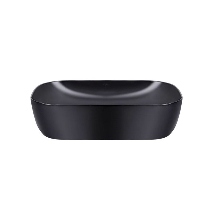 Комплект Qtap Robin: Раковина накладна прамокутна 610x400x145 мм Matt Black + Донний клапан PU03 - 3