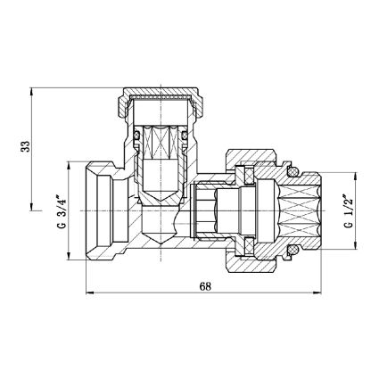 Акційний набір SD Forte (2+1): Кран для ст. радіат. прямий, буксовий 3/4&amp;quot;З х 1/2&amp;quot;З нікел. SF253W15 SD Forte - 2