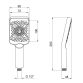 Qtap Rucni Лійка для ручного душу 145x90 мм прямокутна QTRUCA145S1GRP Graphite - 2