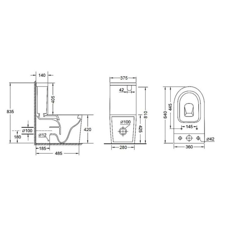 Унітаз-компакт Q-tap Stork WHI 2178P безободковый - 2