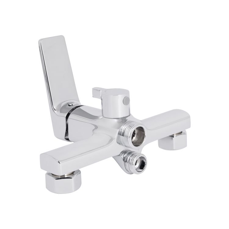 Змішувач для ванни Qtap Crow з довгим поворотним виливом та душовим гарнітуром QTCRO260CRM48647 Chrome - 4