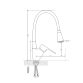 Смеситель для кухни Tani 008F3 с гибким изливом (k40) LDTAN008F3BCR39484 Black/Chrome Lidz - 2