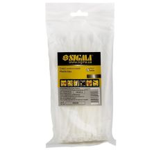 Хомут нейлон 2,5*150мм 100шт (белый) Sigma (2501051)