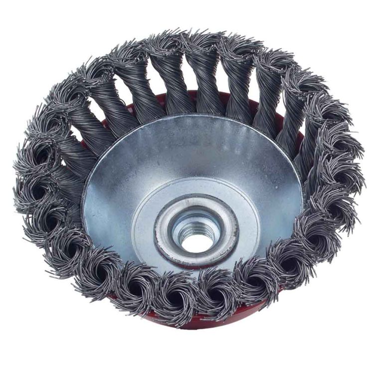 Щітка дротяна чашевидних Ø125мм М14×2мм (сталевий витий) Sigma (9026121) - 7