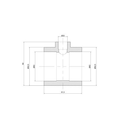 Трійник PPR Thermo Alliance 63х20х63 - 2