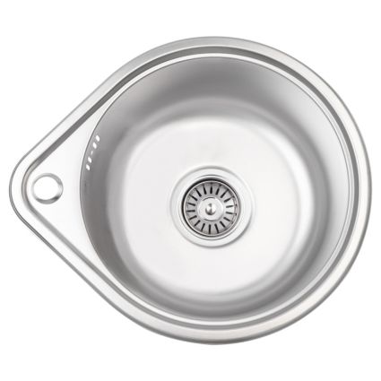 Кухонна мийка Lidz 4539 dekor 0,8 мм (LIDZ4539MDEC) - 1