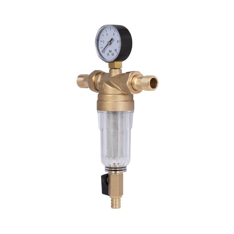 Фильтр самопромывной 1/2&amp;quot; Standart с манометром, с пластиковой колбой TAS128W15 Thermo Alliance - 4