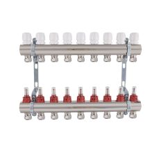 Колектор латунний з витратомірами та євроконусами Thermo Alliance Standart 1&quot; на 9 виходів TAS235W9E