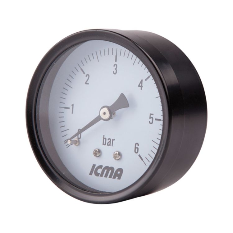 Манометр Icma 1/4&amp;quot; 0-10 бар, заднее подключение №243 - 1