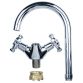 Смеситель PL 1/2&amp;quot; для кухни гусак высокий ухо на гайке AQUATICA (PL-4B455C) - 3