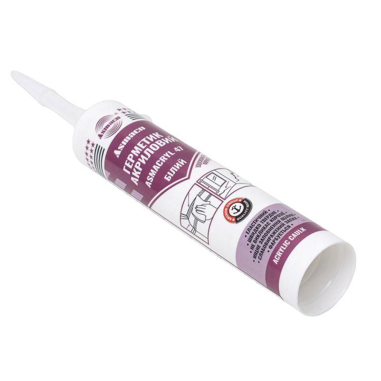 Герметик акриловий білий 280мл (530г) ОАЕ ASMACO (2732841) - 3