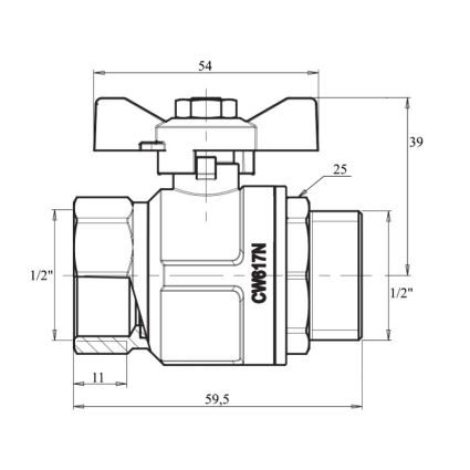 Кран шаровой Icma 1/2&amp;quot; прямой №351 - 2