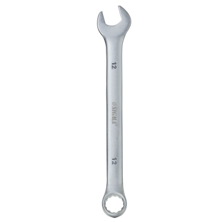 Ключ рожково-накидной 12мм CrV satine Sigma (6021121) - 1
