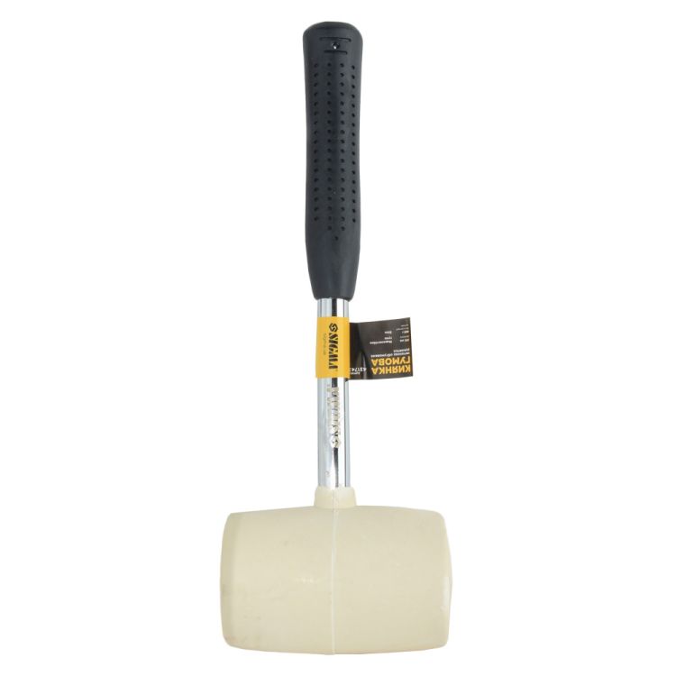 Киянка резиновая белая 680г металлическая обрезиненная рукоятка SIGMA (4317431) - 1