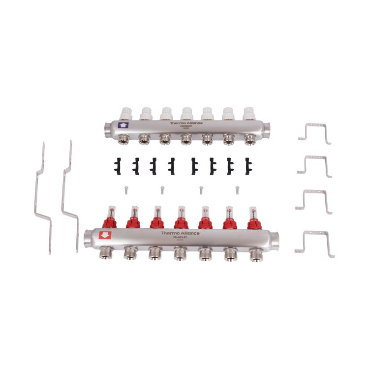 Колектор з витратомірами SD Plus 1&amp;quot; на 7 виходу нерж. - 8