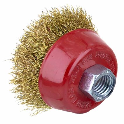 Щітка дротяна чашевидних Ø65мм М14×2мм (латуньований) Sigma (9014061) - 2