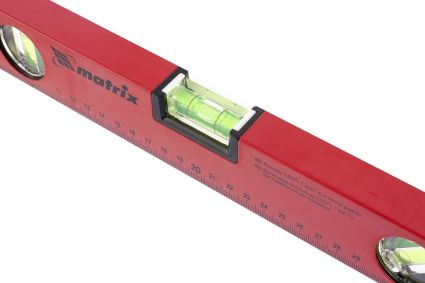 Уровень алюминиевый, 400 мм, 3 глазка, красный, линейка MTX 332209 - 3