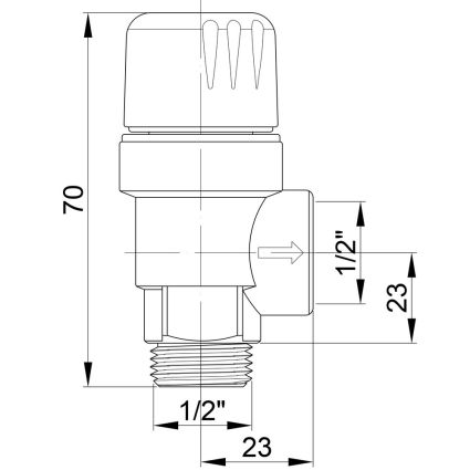 Предохранительный клапан Icma 1/2&amp;quot; ВН 3 бар №242 - 2