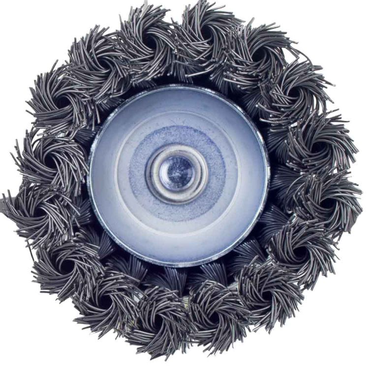 Щетка проволочная чашеобразная Ø75мм хвостовик Ø6мм (стальная витая) Sigma (9028071) - 3