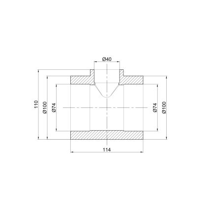 Трійник PPR Thermo Alliance 75х40х75 - 2