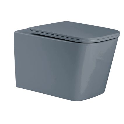 Унітаз підвісний Tern Ultra Quiet 490×365×325 мм, Anthracite, з сидінням Slim Duroplast / Soft-close / Quick Release QT17332303ASAN Qtap - 1