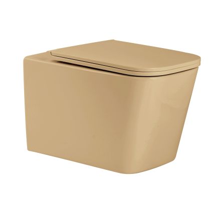 Унітаз підвісний Tern Ultra Quiet 490×365×325 мм, Beige, з сидінням Slim Duroplast / Soft-close / Quick Release QT17332303ASSB Qtap - 1