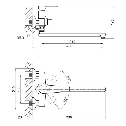 Змішувач для ванни Brinex 35B 005 - 2