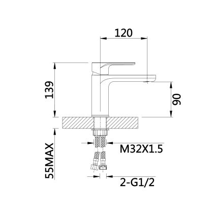 Смеситель для раковины Jay QTJAY270CRW45551 Chrome/White Qtap - 2