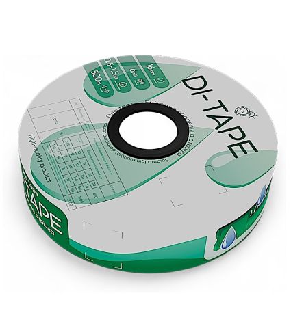 Капельная эмиттерная лента Di-Tape капельницы через 20 см расход 1,00 л/час, длина 500 м (DI-20-500) - 1